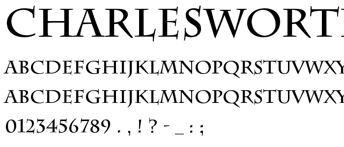 Charlesworth Bold font